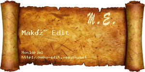 Makó Edit névjegykártya