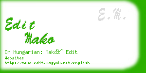 edit mako business card